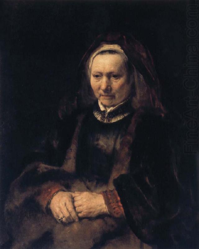 REMBRANDT Harmenszoon van Rijn Portrait of an Elderly Woamn china oil painting image